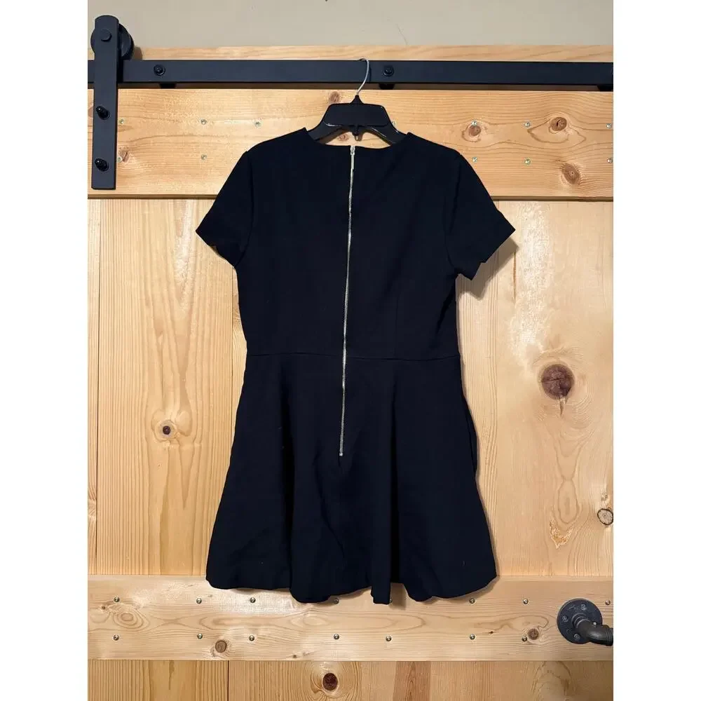 Kate Spade Black Dress Mini Pearl Bow Ponte Dress Size M